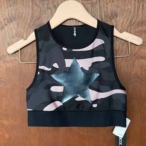 NWT! Ultracor - Level Camo Star Sports Bra Cropped Top - XS